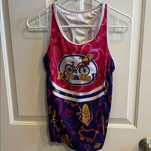Primal Women's Pink and Purple Cycling Tank Top